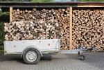 Remorque aluminium polyvalente SARIS pour le transport de bois de chauffage 