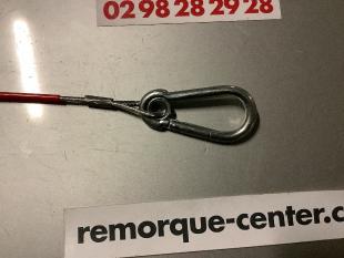 CABLE DE SECURITE LG 910MM D-865.000.004 : Remorque Center